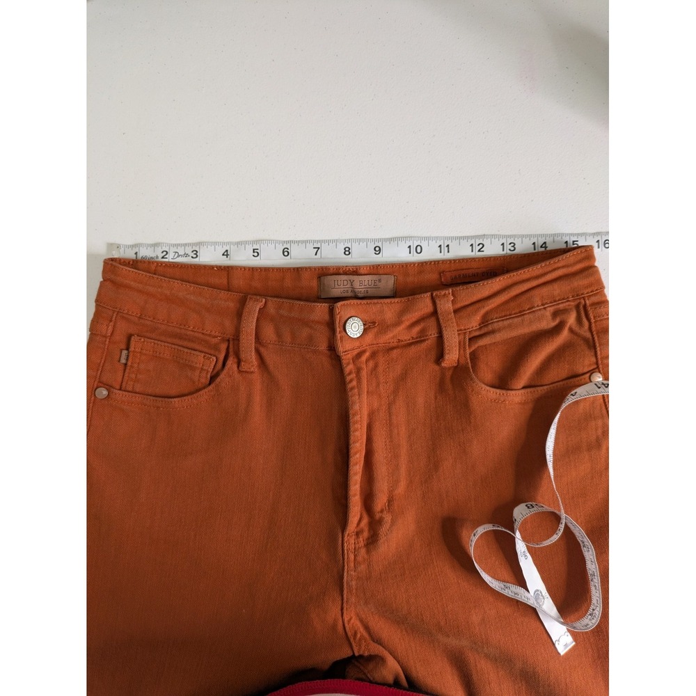 Judy Blue Rust Orange Wide Leg Jeans Size 11/30 - Picture 5 of 8